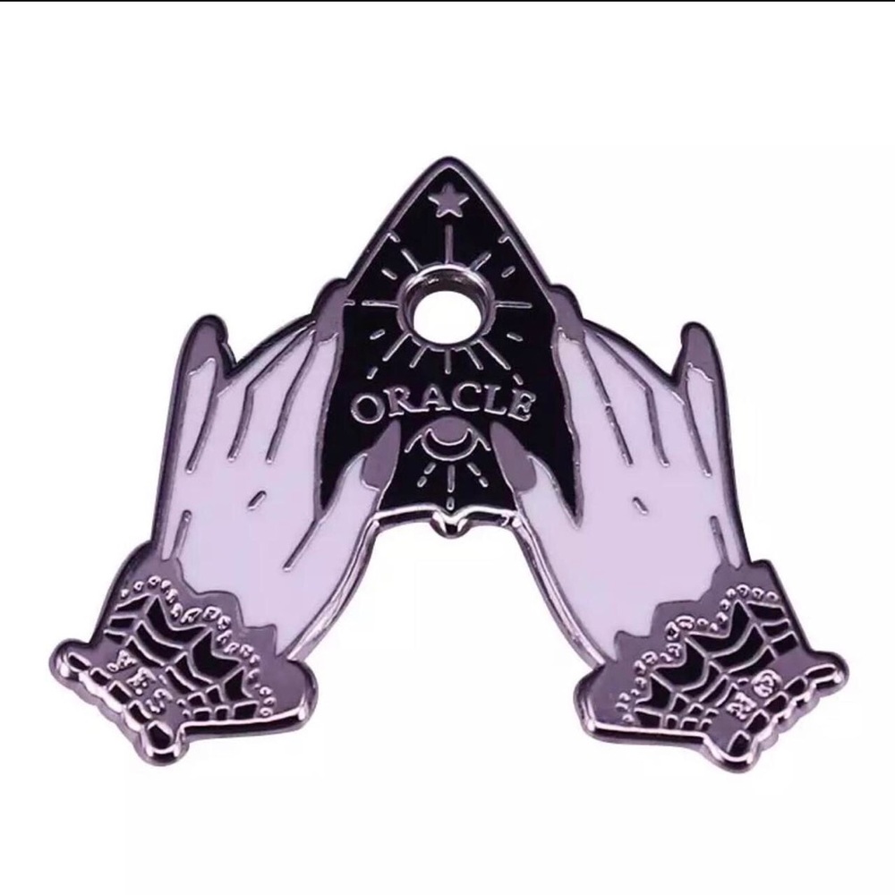 Oracle Hands Ouija Planchette Flair Pin new gothic Victorian - Picture 1 of 3
